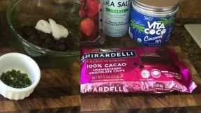 Homemade Strawberry Bark chocolate Healthy dessert recipes Freezer dessert recipes. No bake desserts