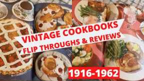 4 VINTAGE 1950’s 1960’s COOKBOOKS! Meal Plans, Recipes!