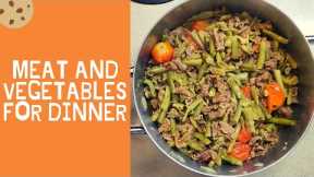 Meat and vegetables for dinner