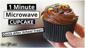 1 Minute Microwave CUPCAKE ! The EASIEST Chocolate Cupcake Recipe