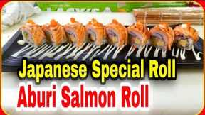 Japanese special Aburi salmon roll | Great way to make sushi roll | Chefs kitchen ||