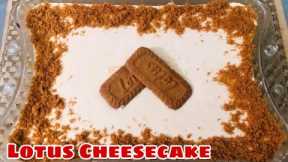Lotus Cheesecake Recipe| Biscoff Dessert| No bake No Gelatin Dessert