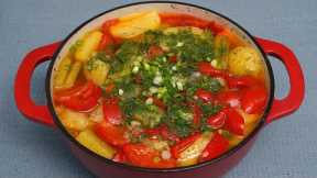 Stewed potato soup with chicken will satisfy everyone! 2 meals in one pot! Soup for the lazy!