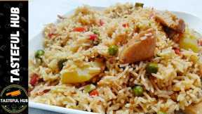 Vegetable Chicken Pulao Recipe | mixed chicken pulao, Mix Vegetables pulao Recipe - Tasteful Hub
