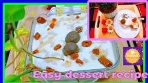Easy Dessert Recipe /Quick & Easy Cold Dessert Recipe with 1/2 Liter of Milk