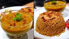 NUTRITIOUS LENTILS & VEGETABLE With BROWNED RICE | VEGETABLE DHANSAK RECIPE