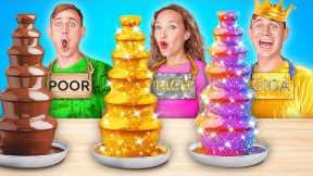 POOR VS RICH VS GIGA RICH || Cooking Chalenge! Simple Secret Kitchen Hacks and Tools by 123 GO! FOOD