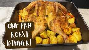ONE PAN ROAST DINNER with chicken vegetables and gravy all made in one pan | Food with Chetna