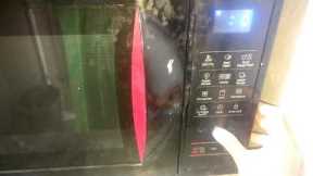How to set time and temperature for cake baking in convection microwave