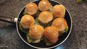 10 minutes Quick Simple Chicken Mini Bun Recipe. Street Food Style Bun 🤤 Tea Time Snacks