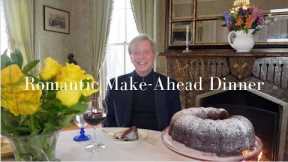 Romantic Make-Ahead Dinner | Recipes | Flowers | Setting the Table