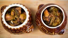 How to cook Meat with Vegetables in clay pots. Ukrainian national cuisine.