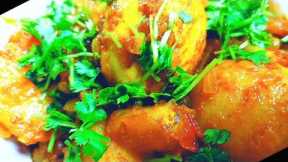 Simple and Quick recipe with Eggs || Egg Potato in Restaurant style || Dum allu with Egg 🥚🥚 ||