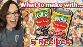 5 *DELICIOUS* BEAN recipes! Cooking with BEANS!