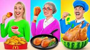 Me vs Grandma Cooking Challenge | Kitchen Hacks and Tricks by Mega DO Challenge