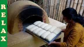 Village Bread Recipe ❤ She is baking Milk Breads in a Traditional Wood Fired Oven in my Village