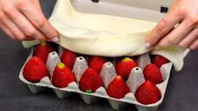 Don't rush to throw away the egg trays! The perfect puff pastry dessert