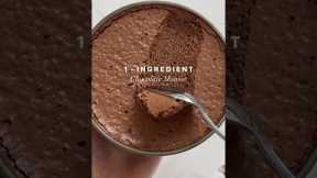 1 INGREDIENT CHOCOLATE MOUSSE‼️ ( vegan + paleo + keto + sugar free ) #chocolate