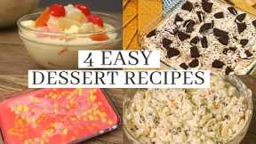 4 EASY DESSERT RECIPES for Holidays