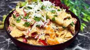 This Chicken Fajita Pasta is a Flavorful Dish ! The Perfect & Easy Weeknight Dinner Recipe 😍