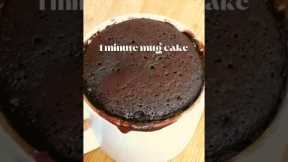 1 minute microwave chocolate lava mug cake