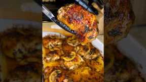 Lemon Chicken - Bake for 40min @ 400 degrees. Broil for 5min. #chicken#food#mealprep#easyrecipe#fyp