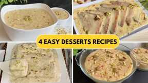 4 Easy Desserts Recipes That Any One Can Make In Minutes_Sweet Recipes | Eid Special Recipe 2025