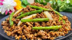 Easy Ground Beef & Green Beans in Oyster Sauce – Dinner in 15 Minutes!