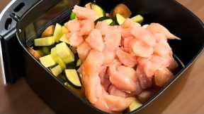 Juicy Air Fryer Chicken + Vegetables! My Easiest Dinner Ever!