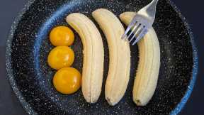 Just Add Eggs With Bananas Its So Delicious! Simple Breakfast Recipe. 5 Mints Cheap & Tasty Snacks.