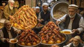 Afghanistan Most Cheap Street food | kabab Kabuli pulao Biryani recipe| Roasted chicken