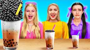 4K TV Fancy vs Simple FOOD CHALLENGE  🍳 Cooking Hacks & Kitchen Tips by 123 GO!