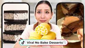Trying Viral No-Bake Dessert Recipes *OMG* 😱