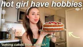 HOT GIRLS HAVE HOBBIES EP 1: BAKING | trying to bake cakes from scratch! *vlog*