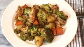 Baked Chicken With Potatoes & Veggies (Oven) | Healthy Dinner Recipes