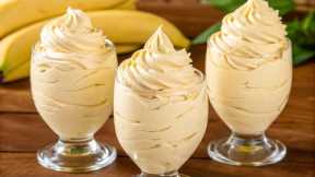 No SUGAR, no flour!🍌10 minutes Creamy banana dessert recipe!  Healthy instant dessert recipe at home