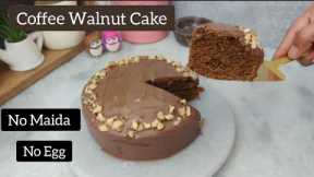 Coffee Walnut Cake in Microwave Convection | Moist & Fluffy Without Oven