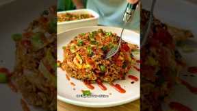 5 MINUTE MEAL: Chicken & Egg Fried Rice 🍚 Quick & easy high protein weeknight dinner or meal prep