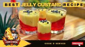 Jelly custard recipe | easy dessert recipe | how to make custard dessert recipe | jelly custard 