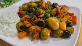 Chicken Veggie dinner. Healthy One Pan Dinner for the Whole Family